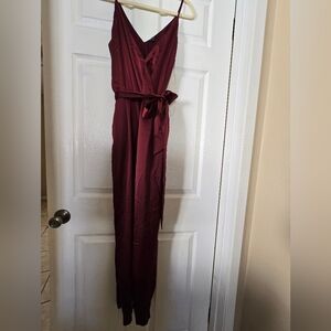 Elegant Burgundy Jumpsuit